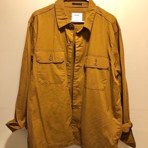 Old Navy XL cognac brown button down shirt